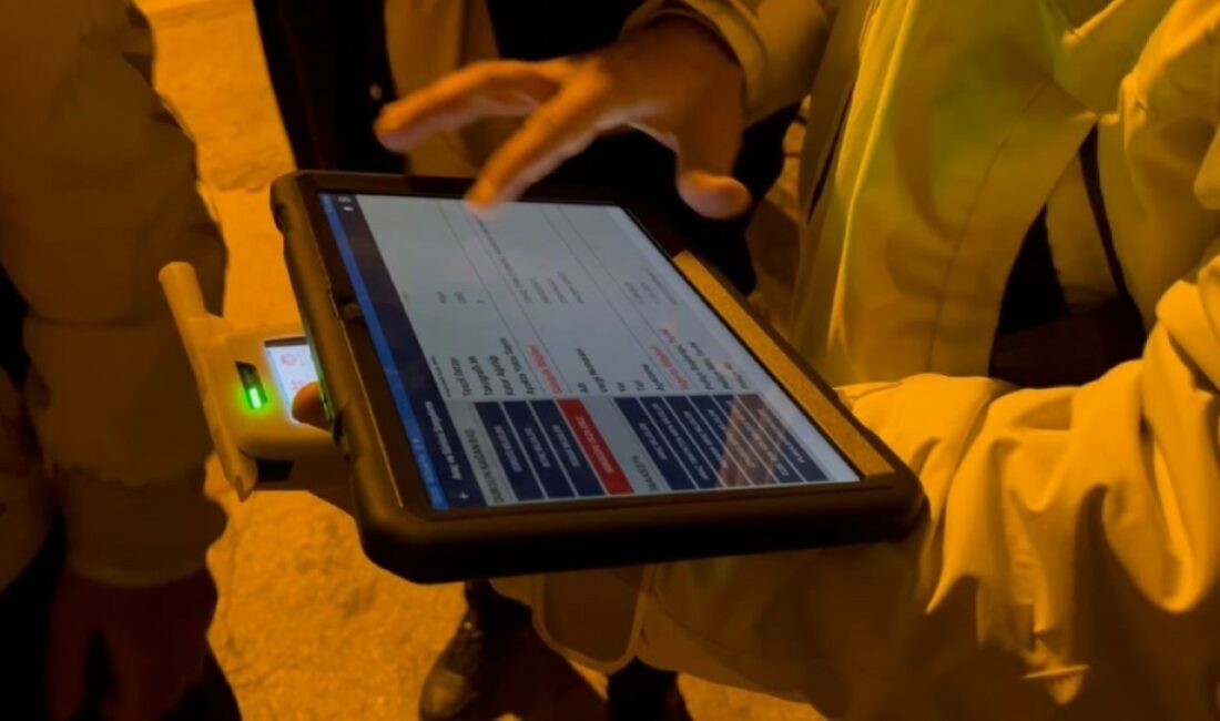 Bursa’da uygulama yapan trafik