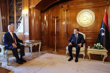 Ömer Bolat, Libya Devleti Milli Birlik Hükümeti Başbakanı Dibeybe ile görüştü