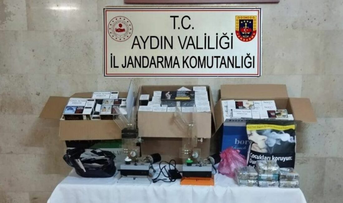 Jandarma ekipleri 11 bin makaron ele geçirdi Aydın'ın Germencik ilçesinde jandarma